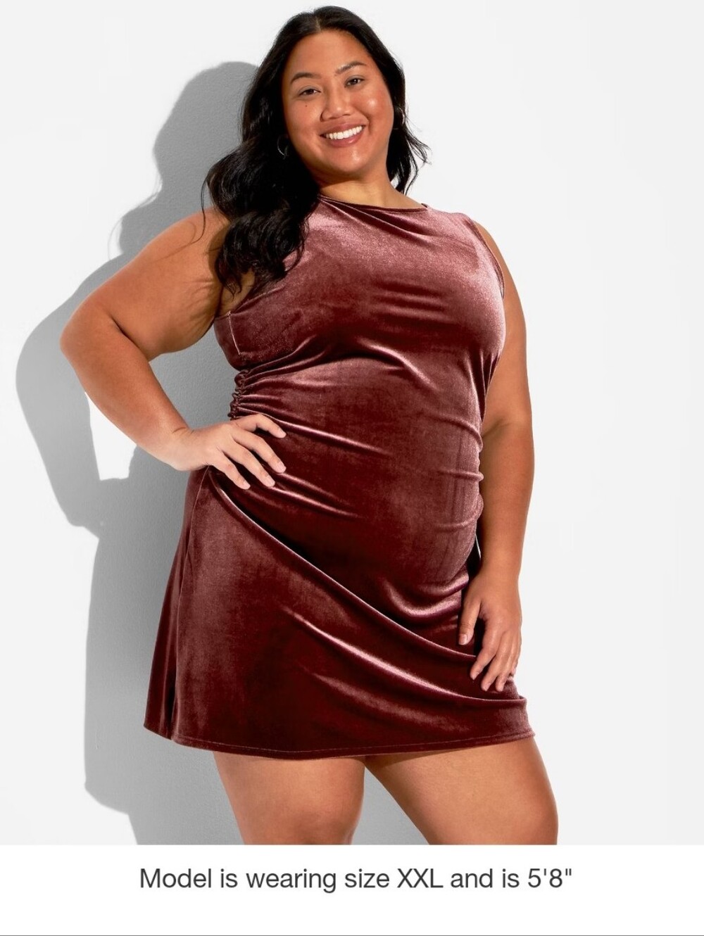 Velvet Mini Sheath Dress -Burgundy